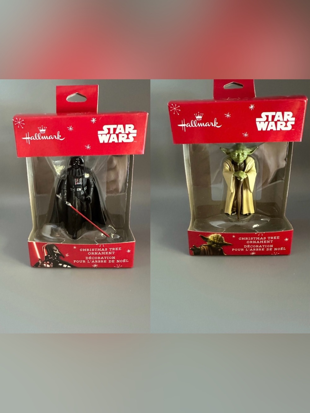 Hallmark Star Wars Darth Vader and Yoda Ornaments